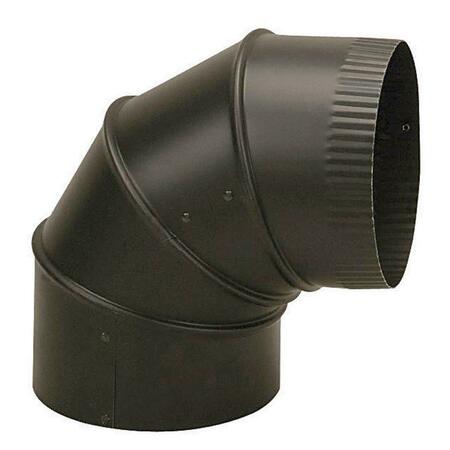 IMPERIAL MFG 4 in. Adjustable Elbow, Black 4173415